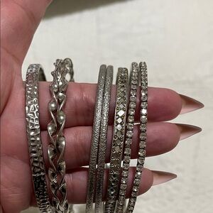 Plus Size Bangle Set of eight.